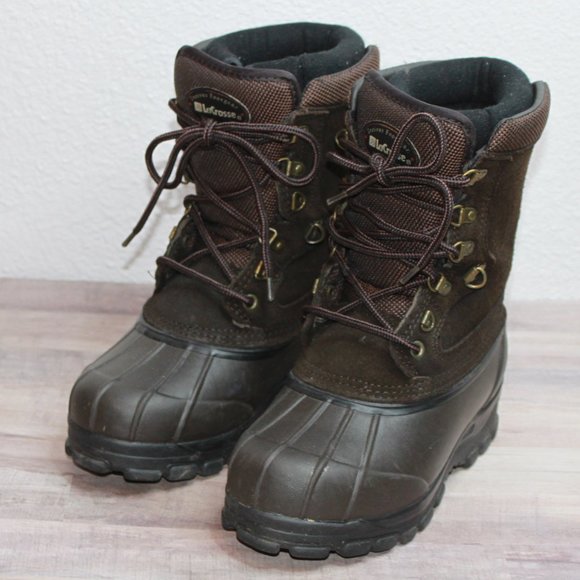 Lacrosse Brown Thinsulate Steel Shank Lace up Duck Boots Size 8 - Picture 7 of 9